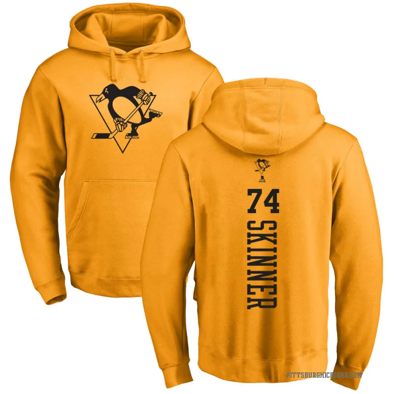Stuart Skinner Youth Gold Pittsburgh Penguins Branded One Color Backer Pullover Hoodie