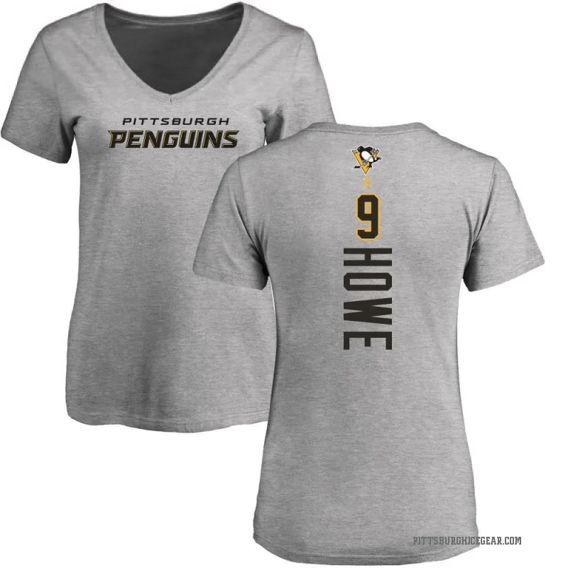 Tanner Howe Women's Ash Pittsburgh Penguins Backer T-Shirt -