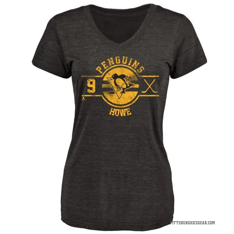 Tanner Howe Women's Black Pittsburgh Penguins Insignia T-Shirt -