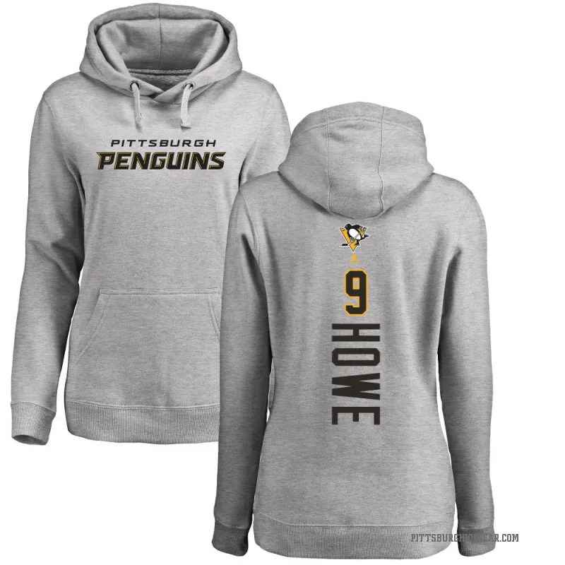 Tanner Howe Women's Pittsburgh Penguins Branded Ash Backer Pullover Hoodie