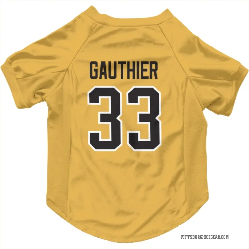 Taylor Gauthier  Gold Pittsburgh Penguins  Cat & Dog Pet Jersey