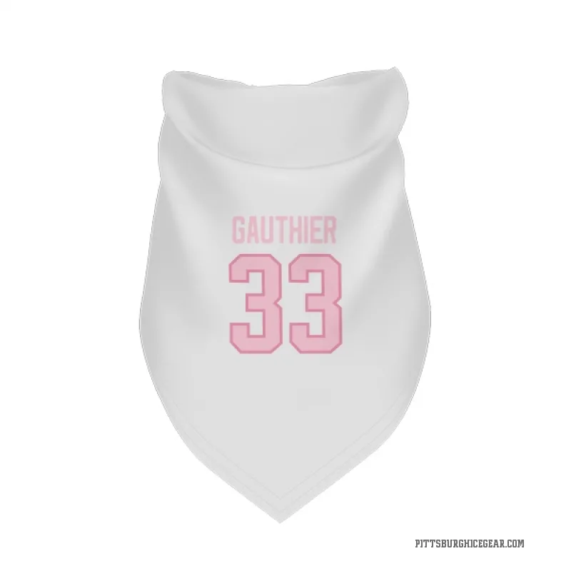 Taylor Gauthier  White Pink Pittsburgh Penguins  Cat & Dog Pet Bandana