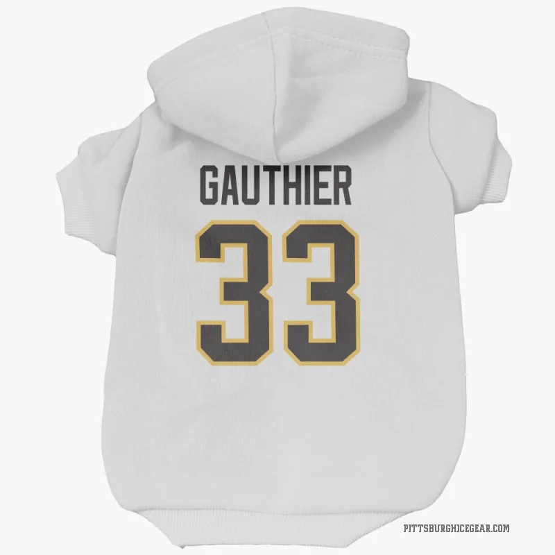 Taylor Gauthier  White Pittsburgh Penguins  Cat & Dog Pet Hoodie