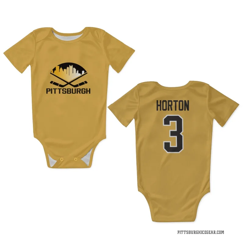 Tim Horton  Gold Pittsburgh Penguins  Newborn & Infant Bodysuit