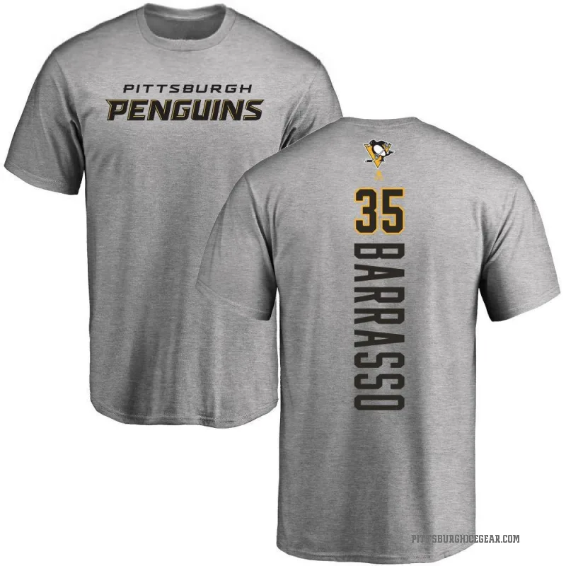 Tom Barrasso Men's Ash Pittsburgh Penguins Backer T-Shirt -