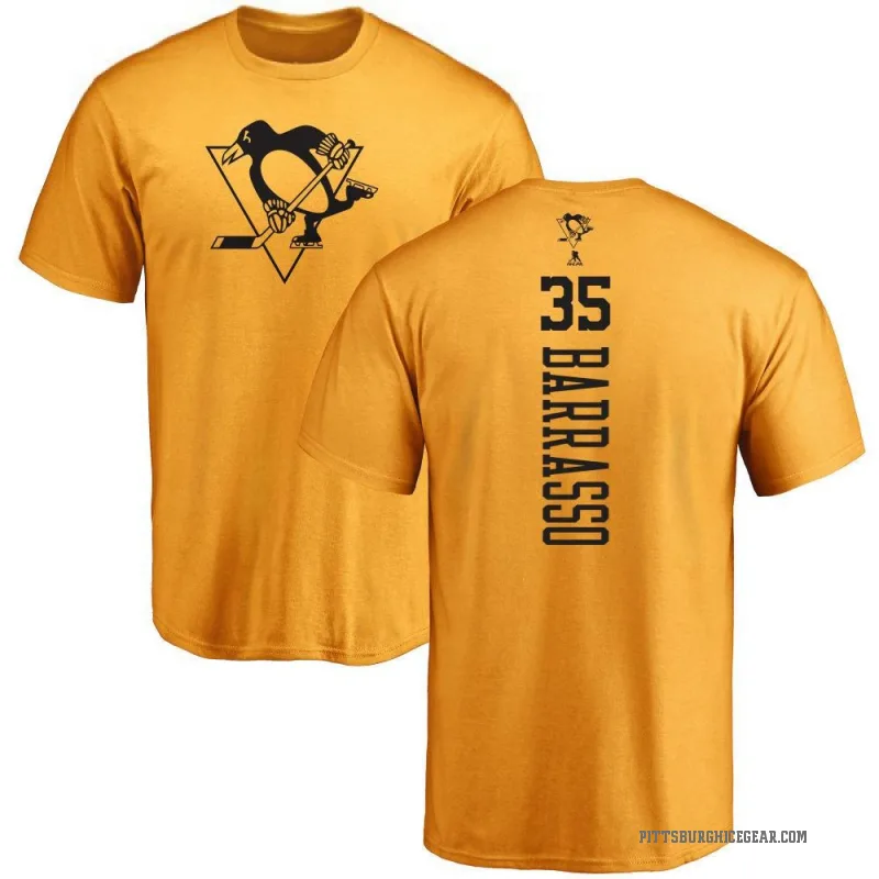 Tom Barrasso Men's Gold Pittsburgh Penguins One Color Backer T-Shirt -