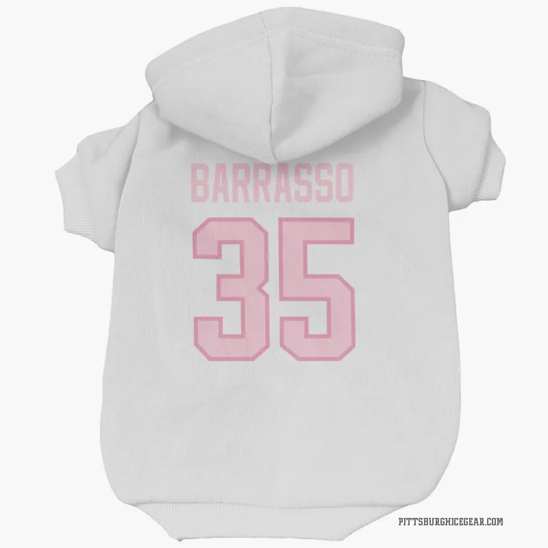 Tom Barrasso  White Pink Pittsburgh Penguins  Cat & Dog Pet Hoodie