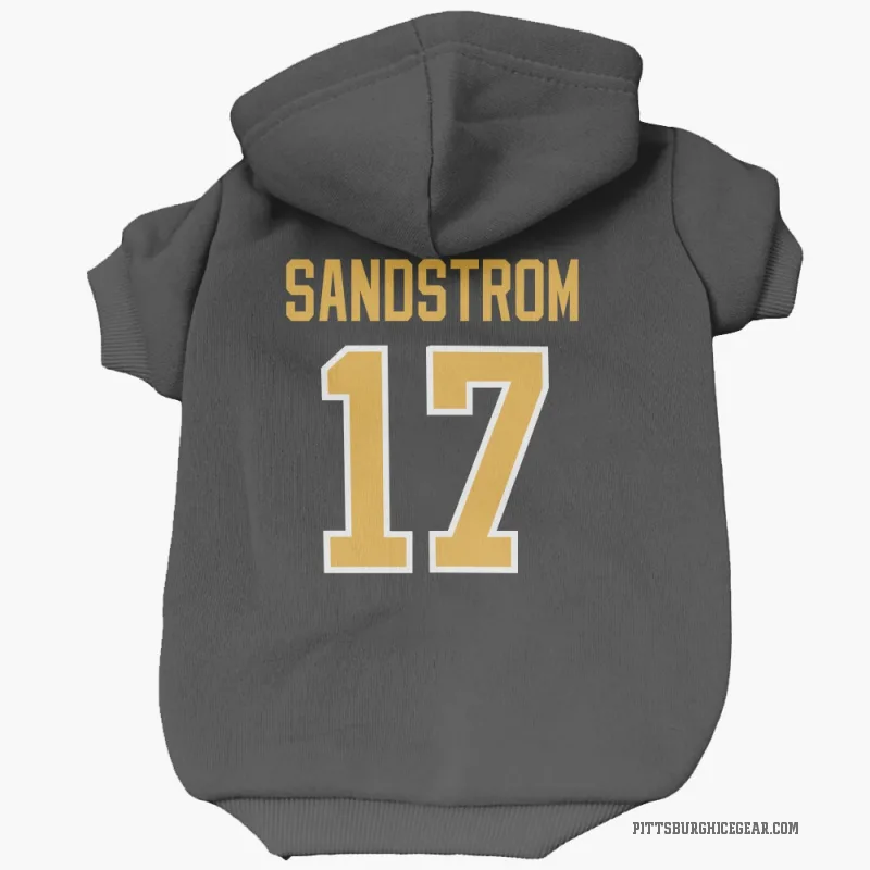 Tomas Sandstrom  Black Pittsburgh Penguins  Cat & Dog Pet Hoodie