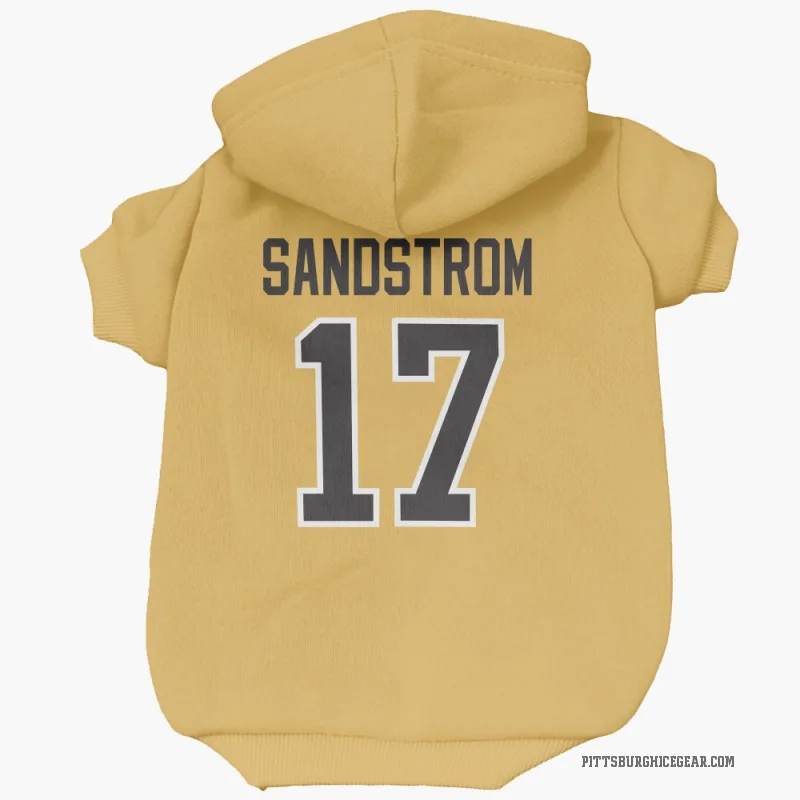 Tomas Sandstrom  Gold Pittsburgh Penguins  Cat & Dog Pet Hoodie