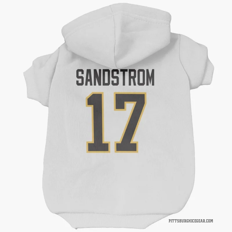 Tomas Sandstrom  White Pittsburgh Penguins  Cat & Dog Pet Hoodie