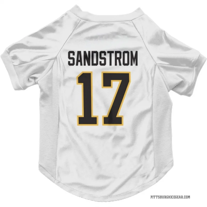 Tomas Sandstrom  White Pittsburgh Penguins  Cat & Dog Pet Jersey