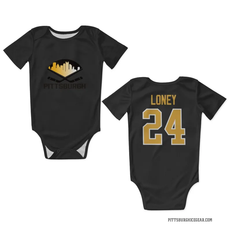 Troy Loney  Black Pittsburgh Penguins  Newborn & Infant Bodysuit