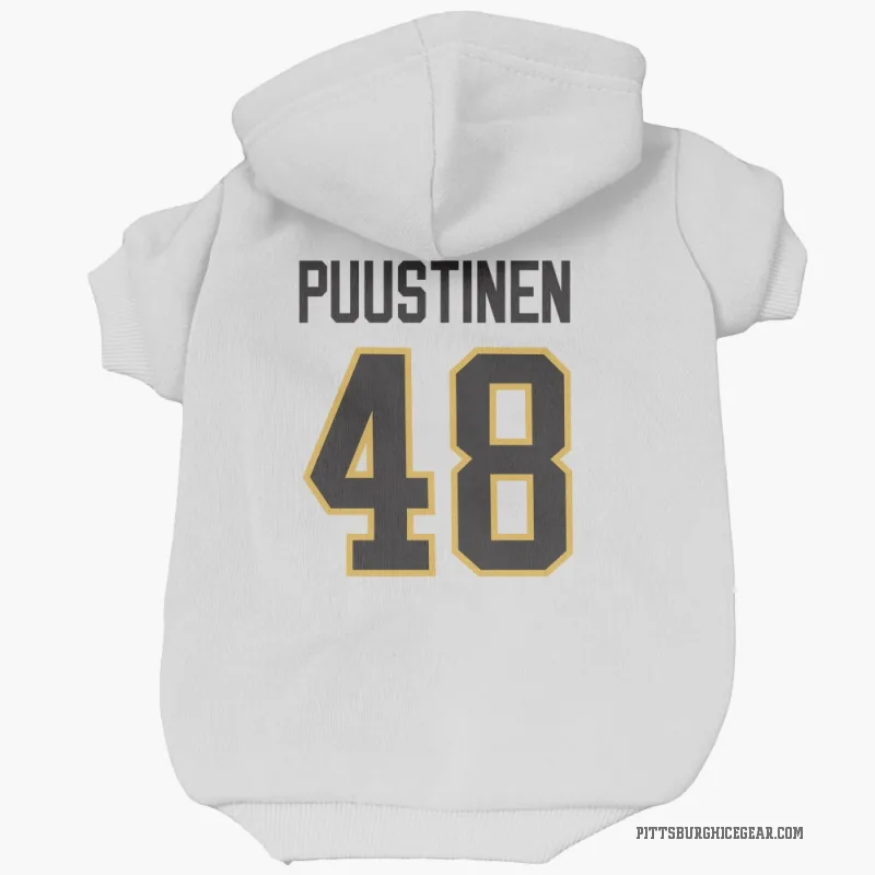 Valtteri Puustinen  White Pittsburgh Penguins  Cat & Dog Pet Hoodie