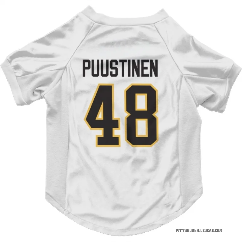 Valtteri Puustinen  White Pittsburgh Penguins  Cat & Dog Pet Jersey