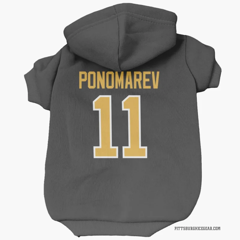 Vasily Ponomarev  Black Pittsburgh Penguins  Cat & Dog Pet Hoodie