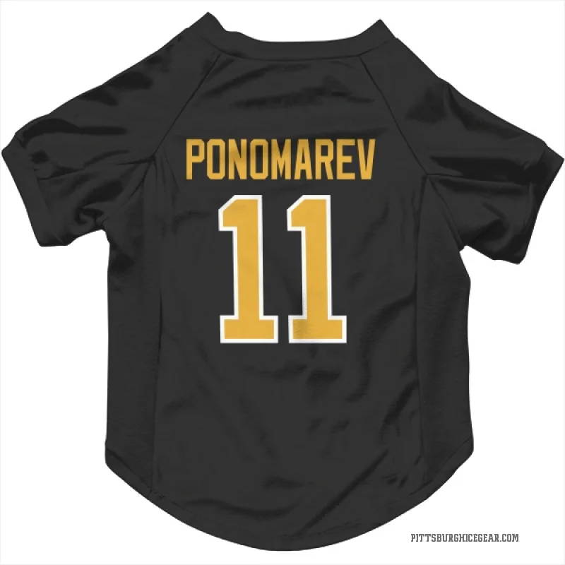 Vasily Ponomarev  Black Pittsburgh Penguins  Cat & Dog Pet Jersey