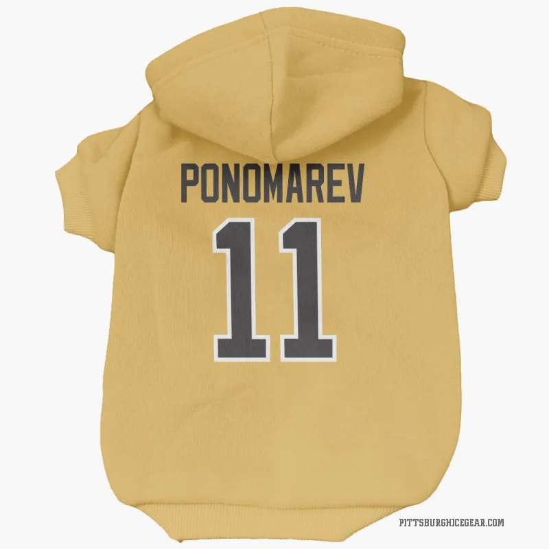 Vasily Ponomarev  Gold Pittsburgh Penguins  Cat & Dog Pet Hoodie