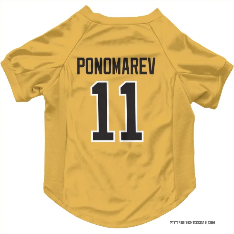 Vasily Ponomarev  Gold Pittsburgh Penguins  Cat & Dog Pet Jersey