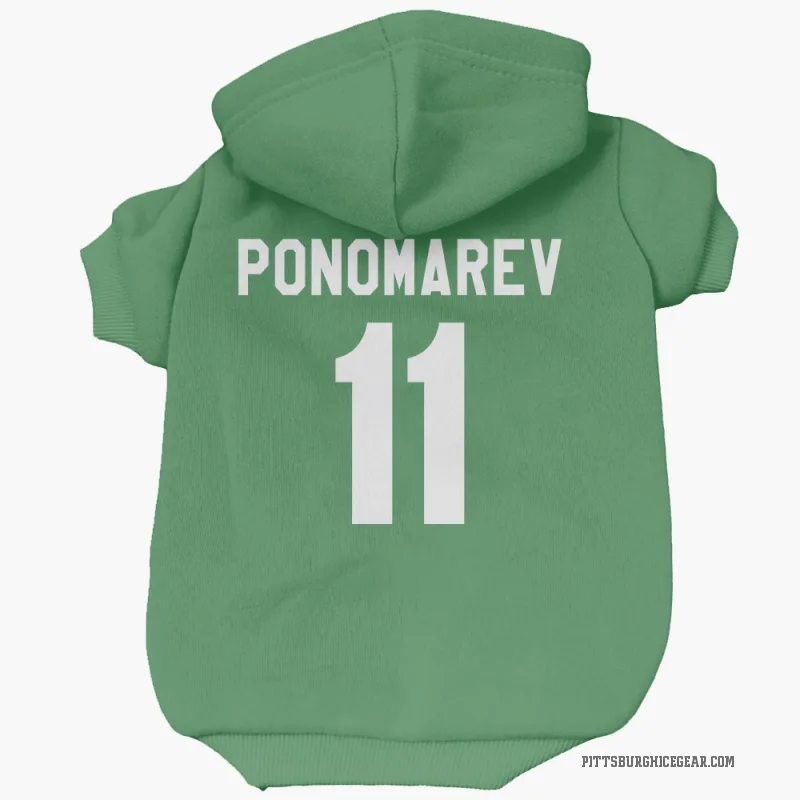 Vasily Ponomarev  Green Pittsburgh Penguins  Cat & Dog Pet Hoodie