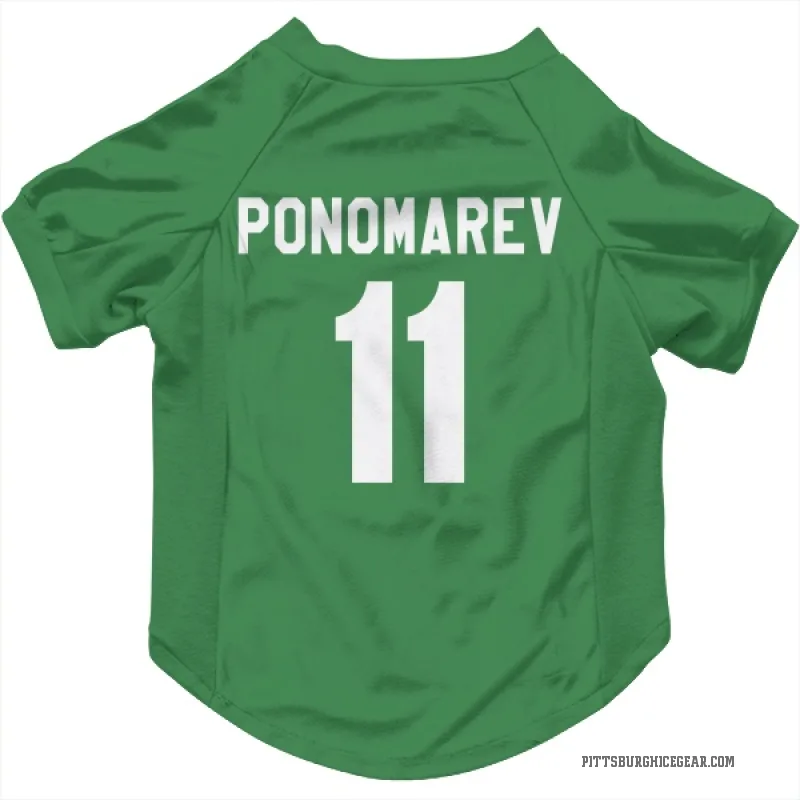 Vasily Ponomarev  Green Pittsburgh Penguins  Cat & Dog Pet Jersey