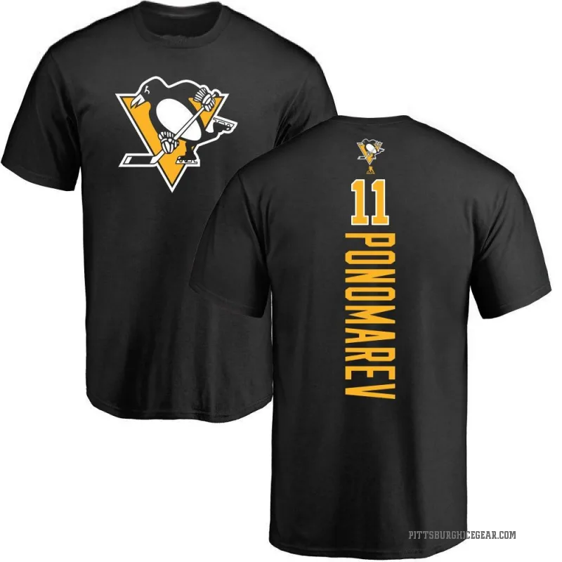 Vasily Ponomarev Men's Black Pittsburgh Penguins Backer T-Shirt -