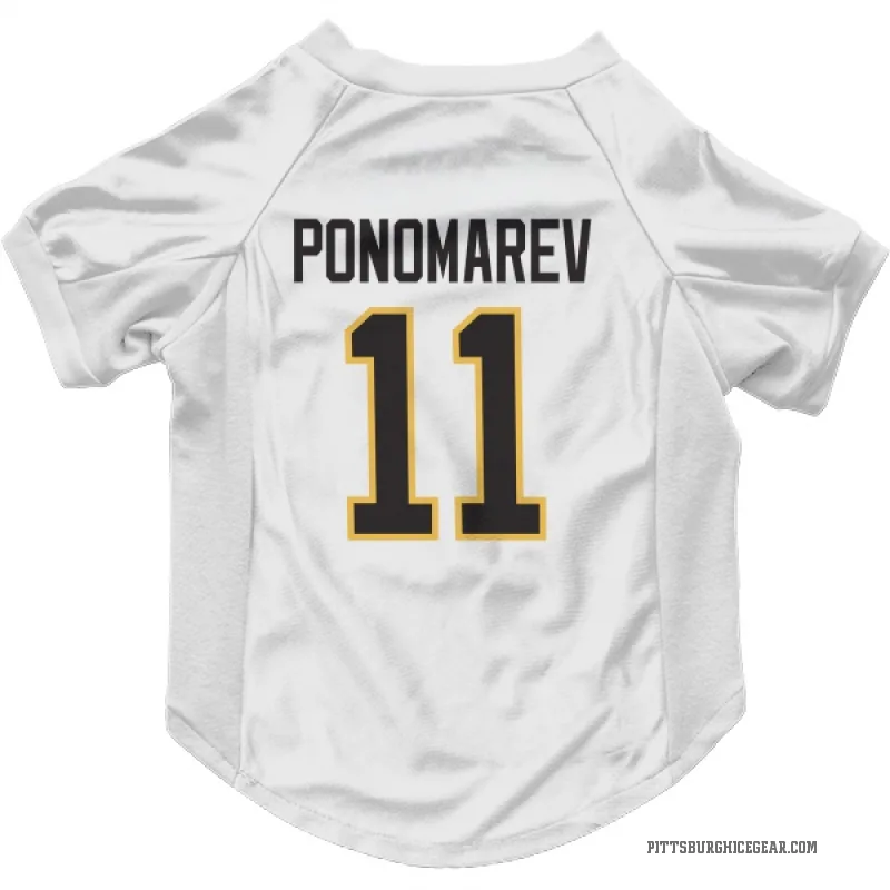 Vasily Ponomarev  White Pittsburgh Penguins  Cat & Dog Pet Jersey